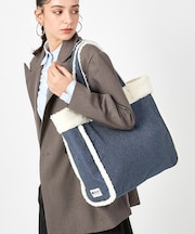 TWO WAY DENIM TOTE ミディアムデニムウォッシュ/シェルパ