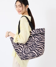 MARKET TOTE ラフィアゼブラ