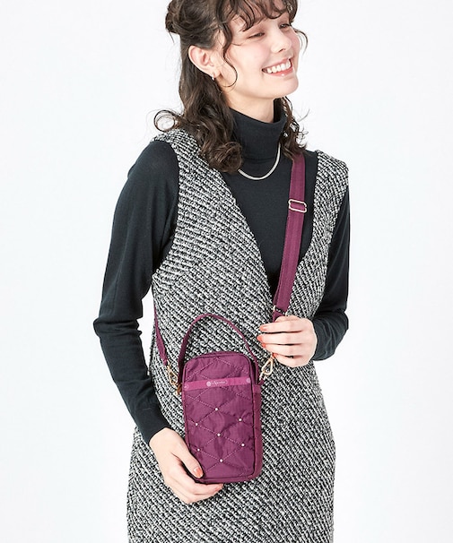 TH MINI CROSSBODY ワインキルトスタッズ