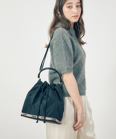 MED DRAWSTRING BAG シャドウブラック