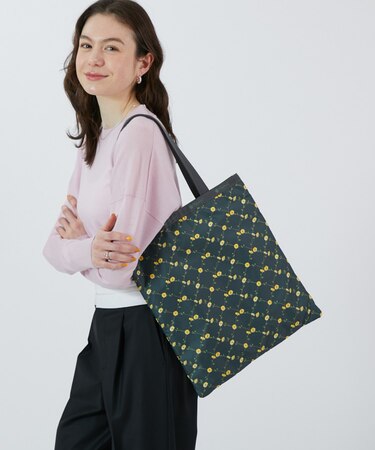 LARGE EMERALD TOTE デイジークロスグリーン