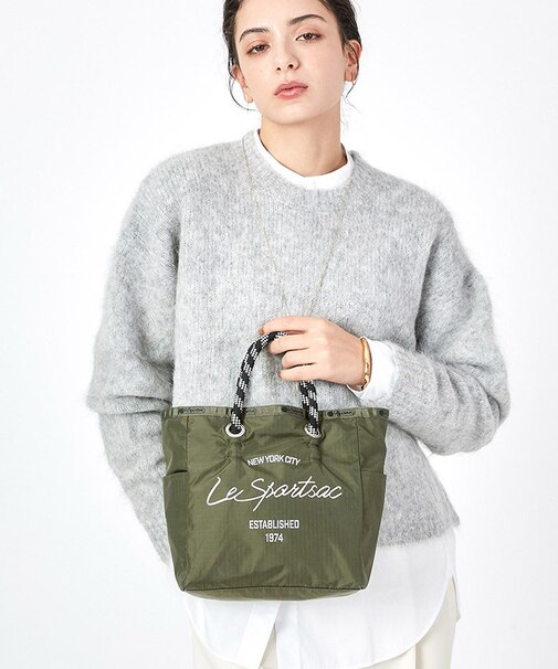MEDIUM 2 WAY TOTE ２ウェイダークオリーブスクリプト
