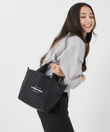 SM REVERSIBLE PKT TOTE 2ウェイブラック/ニュートラルレオパード