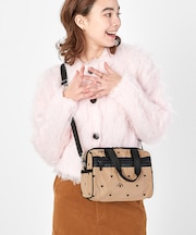 EVERYDAY SM SATCHEL モカブラックハートエンブロイダリー