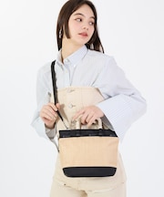 TOP HANDLE CROSSBODY ブラックラフィア