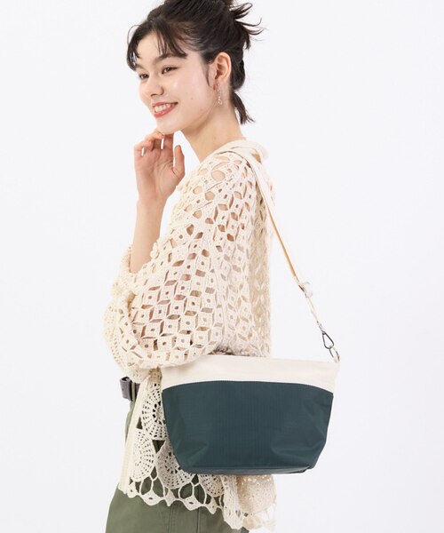 SMALL BUCKET BAG ミッドナイトグリーン/サンドバー｜レスポートサック