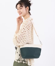 SMALL BUCKET BAG ミッドナイトグリーン/サンドバー