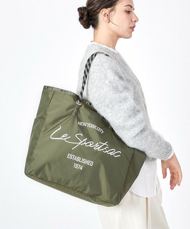 LARGE 2 WAY TOTE ２ウェイダークオリーブスクリプト