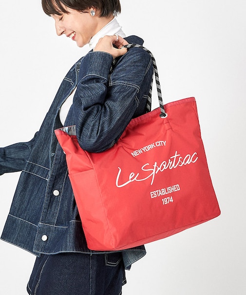 LARGE 2 WAY TOTE ２ウェイロージーレッドスクリプト
