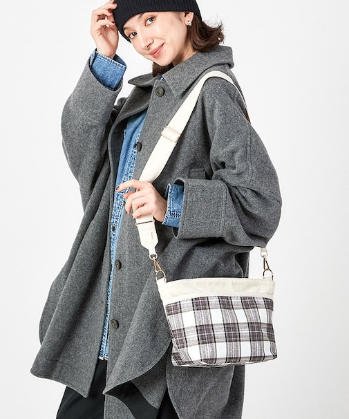 SMALL BUCKET BAG クラシックタータンコーデュロイ