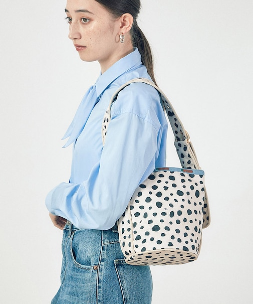 MED BELT HANDLE TOTE ブライトセピアダルメシアン