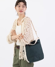 CONVERTIBLE BUCKET BAG ミッドナイトグリーン/サンドバー