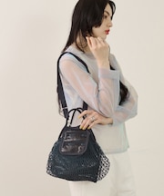 SM NET SHOULDER BAG フィッシュネットブラックホイル