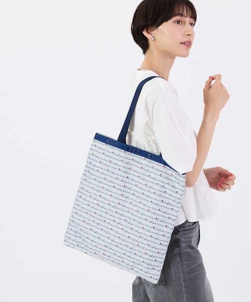 LARGE EMERALD TOTE マリンロゴボーダー