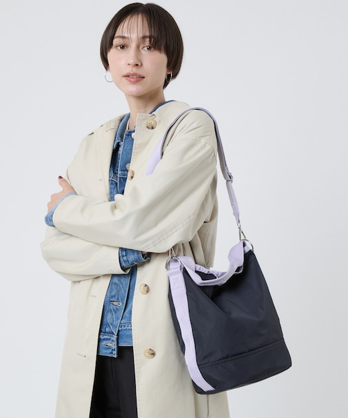 CONVERTIBLE BUCKET BAG ディープシー/ソフトラベンダー