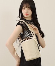 MED BELT DRAWST TOTE エクリュムーンラフィア
