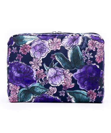 EXTRA LARGE RECTANGULAR COSMETIC ペインテッドブルームスネイビー