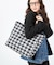 LARGE 2 WAY TOTE 2ウェイブラック/ベージュハウンズトゥース