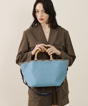 MED BAMBOO TOTE W/ST コズミックスカイデニム
