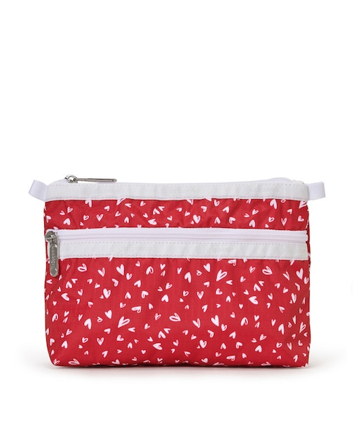 COSMETIC CLUTCH レッドミニハーツホワイト