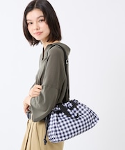 E/W CITY DRAWSTRING BAG  アップタウンギンガム/ブラック