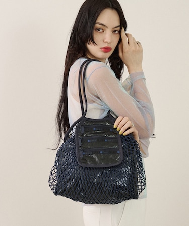 MED NET TOTE BAG フィッシュネットブラックホイル