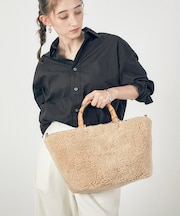 MEDIUM BAMBOO TOTE 2 ファーストウォームベージュファー