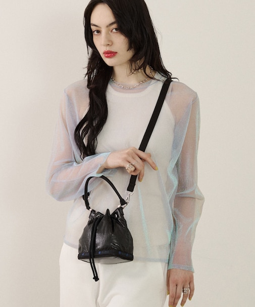 SM DRAWSTRING BAG アストロブラック