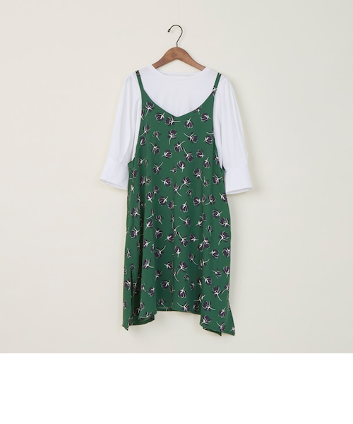 ラナンキュラスプリントキャミエプロン｜ユトリノクウカンの