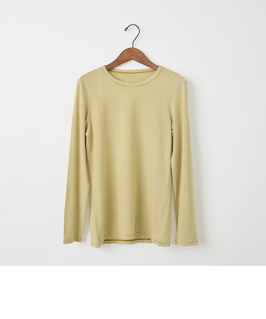 プレミアウォームボーダークルーネックTシャツ