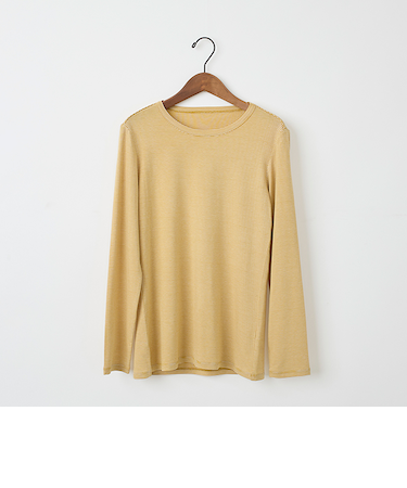 プレミアウォームボーダークルーネックTシャツ