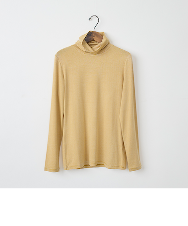 プレミアウォームボーダータートルネックＴシャツ