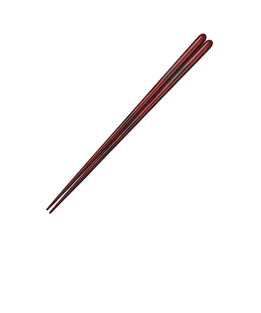 越前塗 研ぎ出し箸 赤