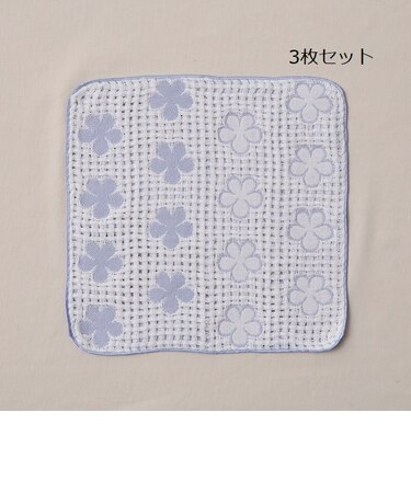 ふわふわふきん　フラワー　同色３枚セット