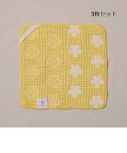 ふわふわふきん　フラワー　同色３枚セット