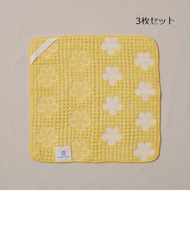 ふわふわふきん　フラワー　同色３枚セット