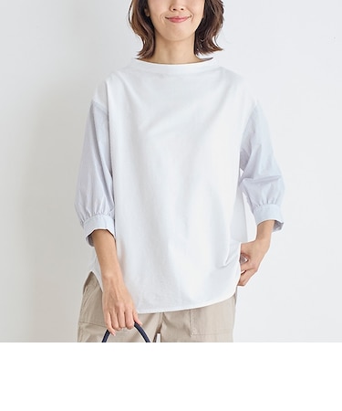 ストライプドッキングプルオーバー