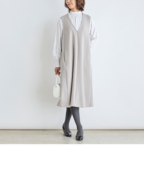 ダブルジャージージャンパースカート