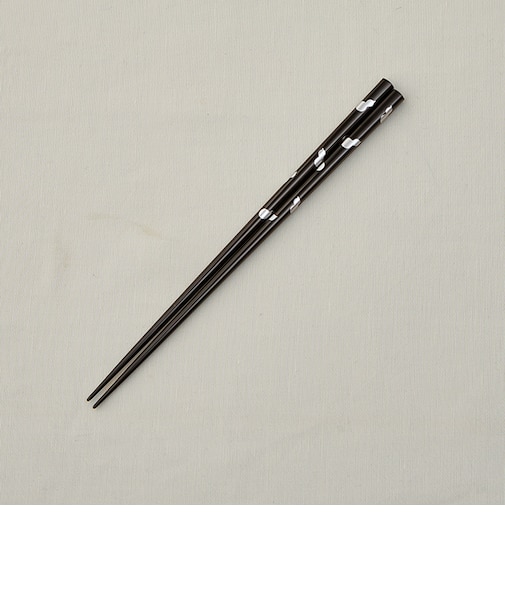 ひょうたん箸 黒 23cm