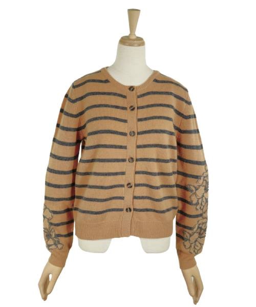 ペゼリコpeserico カーディガン PESERICO ペゼリコスパンコール付き白カーディガン