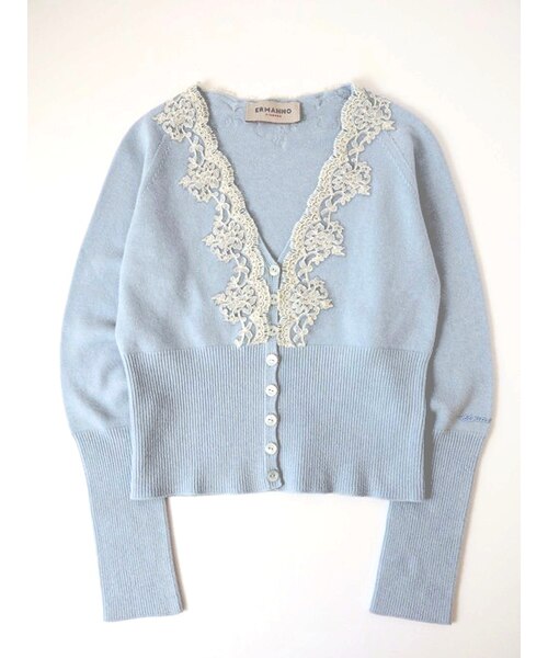 イタリア製 極美品 ERMANNO SCERVINO 透かしレース刺繍 半袖 ERMANNO