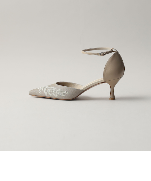 リーフエンブロイダリー パンプス60↓↑