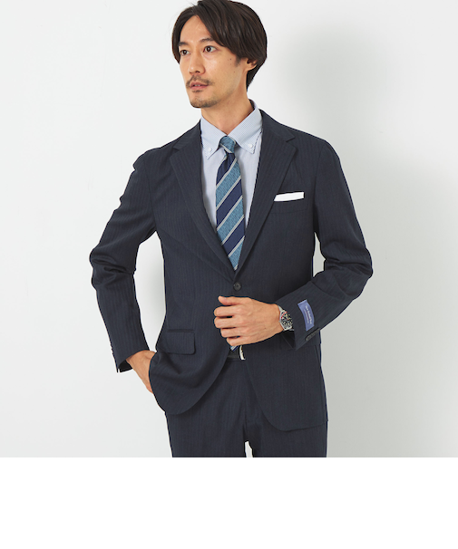 New Zealand Wool ヘリンボーン 2B RG スーツジャケット -ストレッチ-