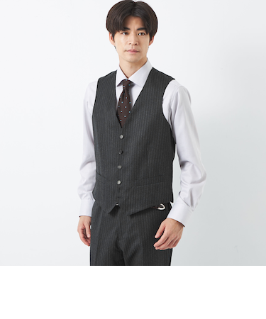 GLR CLOTH チョークストライプ 5B ベスト