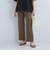 ［size SHORT/TALLあり] コットン リネン セミフレア スリット パンツ