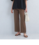 ［size SHORT/TALLあり] コットン リネン セミフレア スリット パンツ