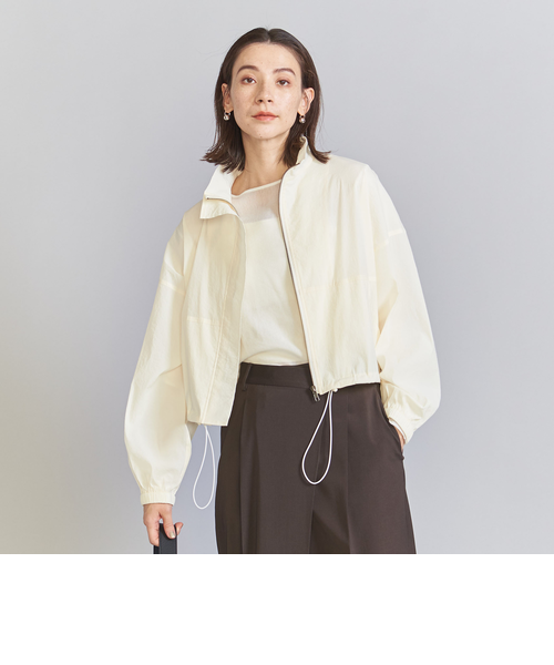 美品✳︎ビューティー&ユース ナイロンブレンド ドロースト ショート ジャケット ナイロンブレンド ドロースト ショート ジャケット