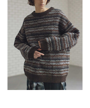 ＜PENDLETON × monkey time＞ ヴィンテージ パターン クルーネック ニット