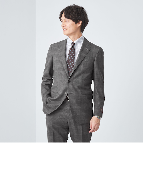 CANONICO グレンチェック 3B クラシック スーツジャケット