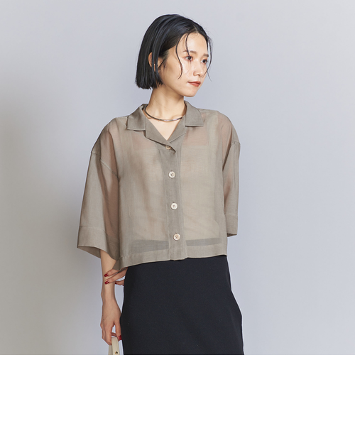 ユナイテッドアローズ　ポリエステル オーガンジー シャツ ―ウォッシャブル― ポリエステル オーガンジー シャツ -ウォッシャブル-（シャツ